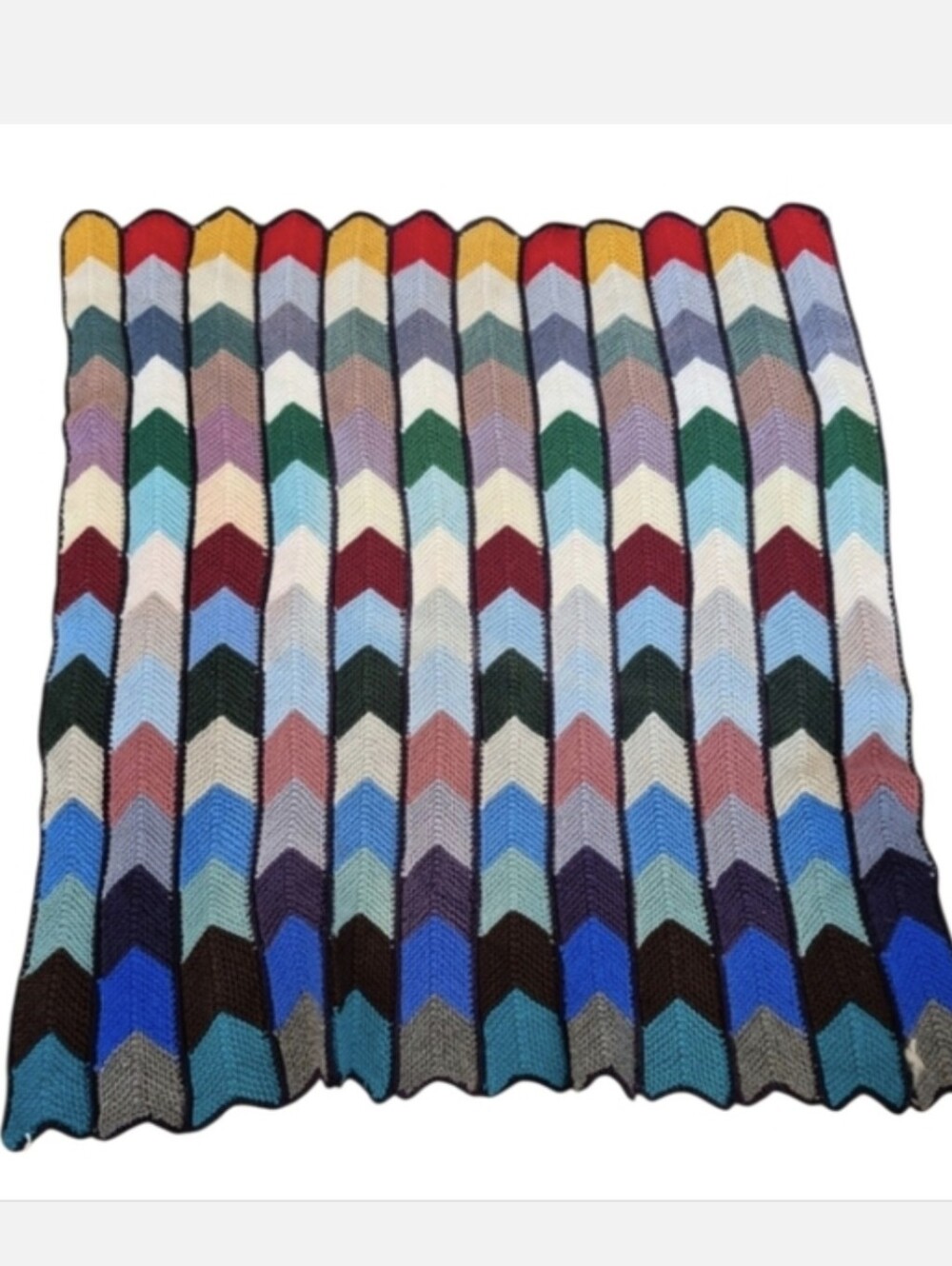 Handmade Chevron Throw Blanket 40" X 36"